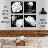 Pink Modern Home Living Room Decor Wall Art Peony Flowers Wall Sticker Mural Diy Art Bedroom Decoration Wedding Accessories 210308 ZZ