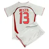 06 07 Shevchenko Retro Kids Kit Soccer Jerseys Nesta Stam Kaka 'Home Away Football Shirts Kort ärmuniformer