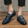 Dress Shoes European Station Fashion Lefu Men Round Toe Metal Buckle One Step Casual Outdoor Driving Size 38-47 Shoe