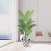 Flores decorativas 140-180cm palmeira falso vaso de folha de plástico planta falsa ornamental interior artificial para decoração de escritório em casa