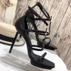 Designers sandálias para mulheres sapatos clássicos bronze carta fivela stiletto saltos tornozelo cinta 10.5cm salto alto mulheres sapato estreito banda capa sandália 35-41