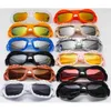 Gafas de sol con montura grande para mujer, lentes de sol cuadradas con movimiento de diseñador de marca, gafas de hip-hop para exteriores, UV400
