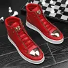 Boots Skateboard Shoes Men high top Sneakers Men Sport Flat Shoes Male Leather Tourism Waterproof Casual Running HipHop Board Shoes