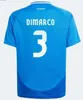 Euro 2024 Italie Maglia Bambino Buffon Chiellini Verratti Totti Chiesa Barella Belotti Zaniolo Raspadori Jorginho Soccer Jerseys Maillot de Football Home Shirts