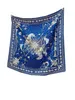 Foulard en soie de luxe pour femmes hommes foulards en soie de mode Top marque Pashmina haute qualité étole anneau bandeau dames Chorus Stellarum lettre H 90 * 90CM