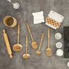Aufbewahrungstaschen Edelstahl Küchenutensilien 5-teiliges Kochkellen-Set Werkzeug Gold