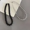 Akis Black Agate Necklace in the Same Design Instagram Is a Niche Transparent Natural White Crystal with No Trace Magnetic Suction Collarbone Chain and Neck