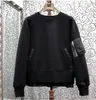 Kadın Hoodies En Kalite Sweatshirt 2024 Bahar Moda Kıyafetleri Kadın Renk Bloğu Patchwork Uzun Kollu Koyu Mavi Siyah Gevşek Jumper