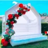 4.5x4.5m (15x15ft) Toptan Ticari Beyaz Düğün Şişirilebilir Bouncy House Çadır Şişme Blower001 ile Satılık Zıplama Kalesi