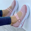 Casual Schuhe Frauen Leinwand Schnalle Riemen Turnschuhe Mode Komfortable Plattform Atmungsaktive frauen Tennis