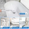 Voweek Fregadora eléctrica giratoria, cepillo inalámbrico con brazo de extensión ajustable, 4 cabezales de limpieza reemplazables, fregadora de ducha eléctrica para baño, bañera, azulejos, piso