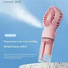 Electric Fans Handheld spray fan Portable mini charging Handheld fan spray humidifier Gift Handheld small fanY240320