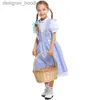 cosplay Anime Costumes 110-150cm Childrens Girl Purim Halloween Party Wonderland Alice Dress up Childrens Maid Lolita Maid Role Play DressC24320