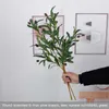 Flores decorativas casamento artificial plantas verdes decoração ramos de oliveira vaso piso planta material de escritório