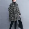 Vestes pour femmes pour l'automne hiver 2024, la veste à carreaux à capuche est ajoutée avec de la peluche et du coton épais coréen à manches longues en vrac X