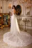 Gorgeous lace Mermaid Wedding Dresses With Detachable Skirt Sexy Sheer backless With Buttons Apploques Beads Sweetheart Bridal Gowns Dubai Arabic Custom BC15467