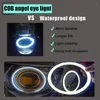 Verlichtingssysteem 1 paar COB Angel Eyes LED Auto Halo Ringlichten 9-30V Witte koplamp 60MM 70MM 80MM 90MM 100MM 110MM 120MM 130MM 140MM Licht