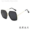 Designer gucchi Sunglasses Fashionable New Sunglasses for Female Celebrities Same Style Colorful Glasses Polygonal Irregular Little Bee Big Frame Sunglasses