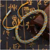 Urok bransoletki Tybetańska buddyjska bransoletka ręcznie robione węzły uwielbiam szczęśliwą linę dla kobiet mężczyzn Buddyzm Pleciony MTI Colour