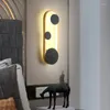 Wall Lamp European Classic LED för hemmet sovrum sovrum korridor aluminium kortfattad atmosfär inomhus llumination lyxiga fixturer