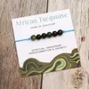 Strand African Turquoise Stone of Evolution Armband Mala Healing Energy for Women Men Meditation Gift