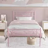 Other Bedding Supplies Double bed frame metal platform heavy-duty steel plate storage rack under the bed Y240320