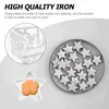 Tallrikar 2 PCS Moon Star Tray Muslim Festival levererar Ornament Tabell Eid Tillbehör Hemmad järnplatta Islamiska tema Tray