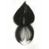 Bangs 25 cm Damen-Topper-Haarteil, 8 x 11 cm, gerader Echthaar-Topper mit Clips, gerader Air-Bang-Stil, zur Abdeckung des Haaransatzes