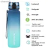 Water Bottles UZSPACE 1000ml Sport Water Bottle With Time Marker Leakproof Dropproof Frosted Tritan Cup For Outdoor Travel School Gym BPA Free yq240320