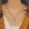 Catene Collana Stella Luna Ciondolo artigianale squisito 100 lingue Ti amo Regalo di confessione Moda clavicola di alta qualità