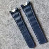 Topp högkvalitativ mjuk gummiband 20mm titta på blå band tillbehör armband byte urmaker spänne spänne rostfritt stål303g