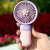 Electric Fans Summer Mini Cooling Air Conditioning Handheld Small Fan Dormitory Student Mini Portable Handheld Manual Childrens FanY240320