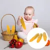 Decorative Flowers 3 Pcs Artifical Corn Vegetables Fake For Decoration Kids Clothes Decorate Simulation