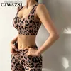 Active Set High Impact Outdoor Fitness Sports Bra Womens Leopard Print Running Sports Shirt Yoga Malt Top Shock-Absorbing Gym Training C24320