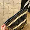 Womens Calfskin Classic 22 Mini Stripe Shopping Shoulder Bags Oil Wax Leather With Coin Wallet Purse GHW Crossbody Shoulder Handbags Two-tone Panda Pocket 19x18CM