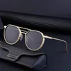 Vintage punk okulary przeciwsłoneczne dla mężczyzn Retro Owalne steampunk Round Shades luksusowa lunetta de soleil homme gafas de sol hombre lentes 240315