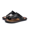 Sandales Vente chaude Sandales pour hommes authentiques chaussures d'été en cuir de loisirs de loisirs flipflops masculins confortables chaussures grandes taille 47