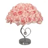Lampes de table Lampe Rose Fleur LED Veilleuse Chevet Maison Fête De Mariage Décor Ambiance Sommeil Éclairage Rose