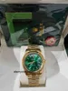 Mens Watch Ro lx Top with Original Luxury Fashion Quality Yellow Gold Green Diamond Dial Bezel 18038 Automatic Watch 78