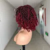 Peruklar siyah kadınlar için kısa örgülü peruklar dreadlock peruk sahte locs peruk tanrıça locs wig kahverengi siyah afro örgüler peruk sentetik saç