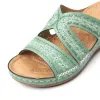 Flops Summer Femmes Cour Sandales Premium Orthopedic Open Toe Sandales Vintage Casual Female Platform Retro Chaussures
