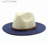 Wide Brim Hats Bucket Hats Str hat dual color gradient sun hat outdoor sun hat Str hat Seaside sunshine beach sun hat wholesale of various accessoriesC24319