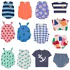 Комплекты одежды Wyn Baby Romper 2024 Летняя одежда для новорожденных с мультяшным принтом для маленьких девочек и мальчиков, футболка и шаровары, шорты, цельный комбинезон