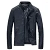 Carpets Stand Collar Motorcycle Pu Casual Slim Fit Coat Outwear Drop Spring Autumn Men's Leather Jackets B01482