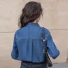 Damesblouses S-5XL Blauw Zacht Denim Shirt Voor Dames Lente Lange mouwen Kraagvorm Blouse Chique Veelzijdige Vrouwelijke Tops