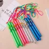 Sju färger LED Light Up Wands Glow Sticks Flashing Concerts Rave Party Födelsedag gynnar stora transparent remrep Party Supplies Colorful Flash Stick