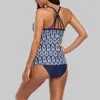 Costume da bagno da donna Charmleaks Donna Tankini Set Costume da bagno a due pezzi Costume da bagno bikini sexy push up stampato floreale vintage