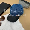 Baseball Cap denim Patchwork Cap Designer broderad hatt golfhatt för män 5 färger utomhus gata hatt sommar resor solskyddsmedel