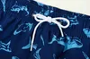 Pantaloncini da uomo 2023 Pantaloni da spiaggia per bambini con stampa animalier blu elasticizzati Y240320