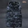 Camouflage Vest Heren Mode Mouwloze Jassen 7XL Plus Size Vesten Lente Herfst Camo Vesten Jas Mannelijke Big Size